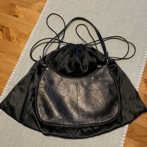 EUC Authentic Yves Saint Laurent black leather pouchette